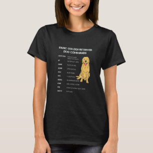 Camiseta Comandos Engraçados de Cachorro para Cachorro Retr