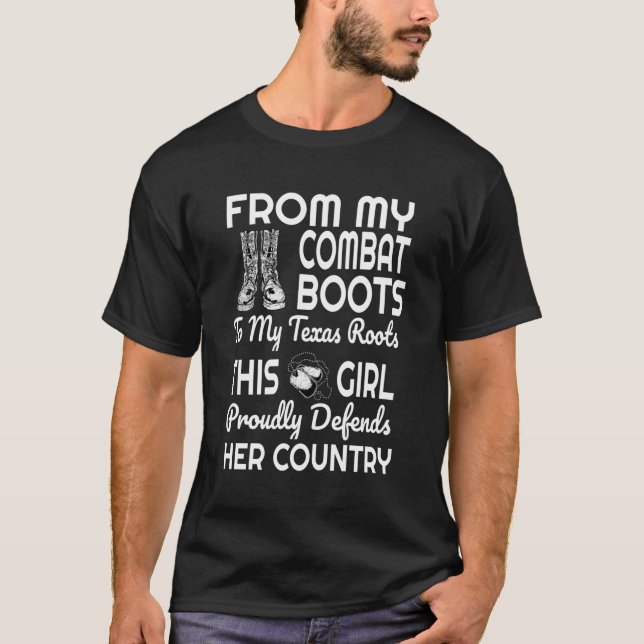 Camiseta Combat Boots Texas Veteran S (Frente)