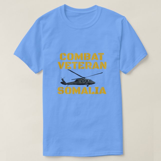 Camiseta Combat Veteran Mogadishu Somalia Operation Restore (Frente do Design)