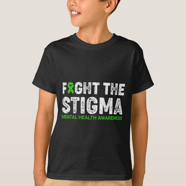 Camiseta Combata o estigma guerreiro da conscientização sob (Frente)