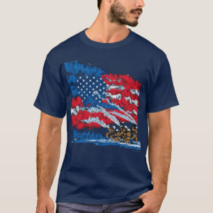 Camiseta Combate a Incêndios Bandeira EUA Patriótico Legal 