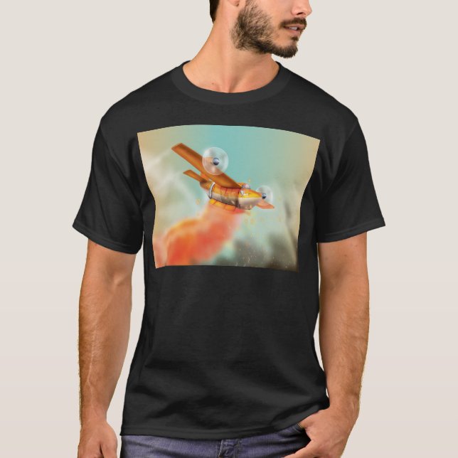 Camiseta Combate a incêndios florestais avião anfíbio Comba (Frente)