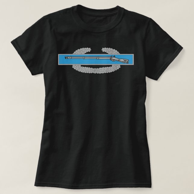 Camiseta Combate a Infantaria Crachá CIB Exército Veterano  (Frente do Design)