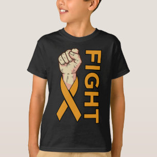 Camiseta Combate À Leucemia Cancer Laranja Fita Advertência