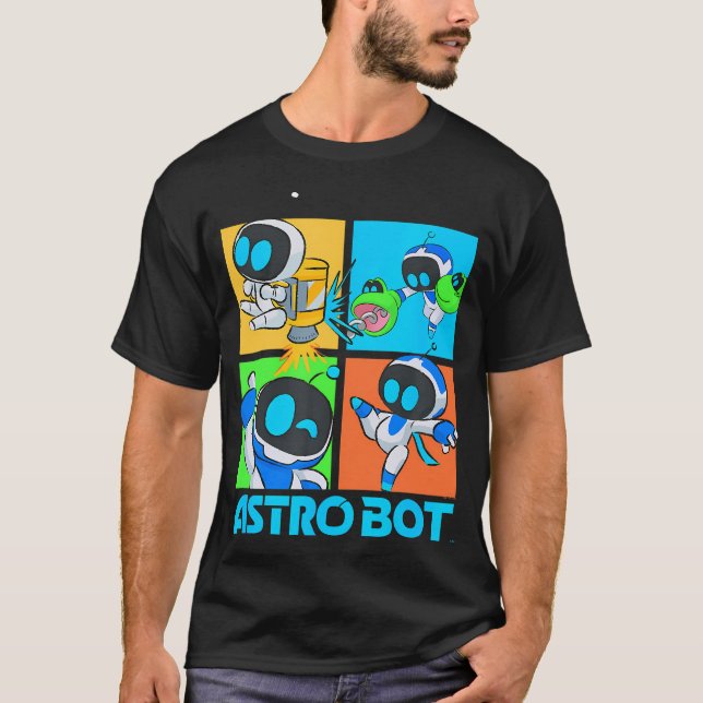 Camiseta Combate à Missão de Salvamento Astro Bot Junction  (Frente)