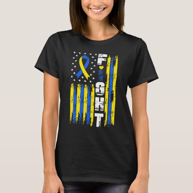 Camiseta Combate à Síndrome Sensibilização Patriótica Ameri (Frente)