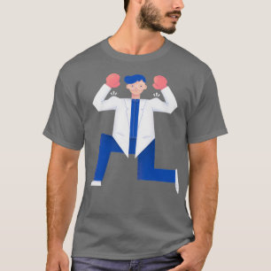 Camiseta Combate ao Coronavírus Boxando o Trabalho de Saúde
