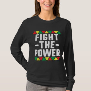 Camiseta Combate ao Poder do BLM Africano no Histórico Negr