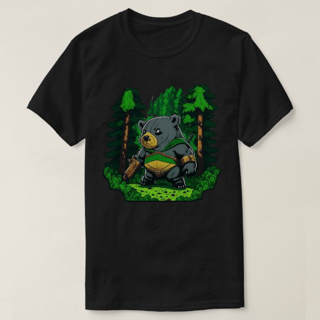 Camiseta Combate Wombat (Frente do Design)