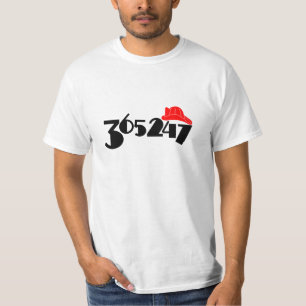 Camiseta Combatente de incêndio 365 dias por ano