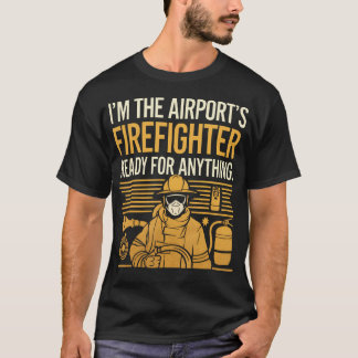 Camiseta Combatente de Incêndio do Aeroporto Resgate Bombei