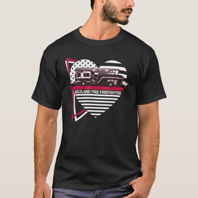 Camiseta Combatente de Incêndio Florestal Combatente de Inc (Frente)