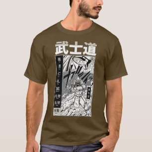 Camiseta Combatente do Guerreiro Katana Anime Samurai
