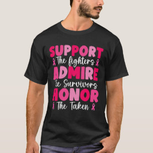 Camiseta Combatentes de Apoio Admire Sobreviventes Honrem O