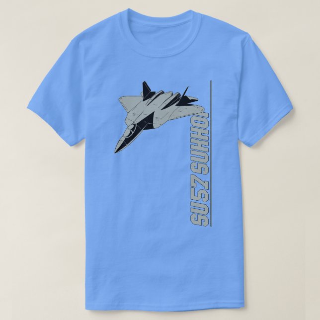 Camiseta Combatentes de Jato Sukhoi Su57 (Frente do Design)