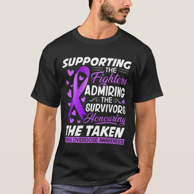 Camiseta Combatentes Honrando A Consciência Da Sobredosagem (Frente)