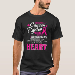Camiseta Combater E Forte Consciência Do Cancer Da Família