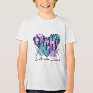 Camiseta Combater o Coração da Fita de Sensibilização para 