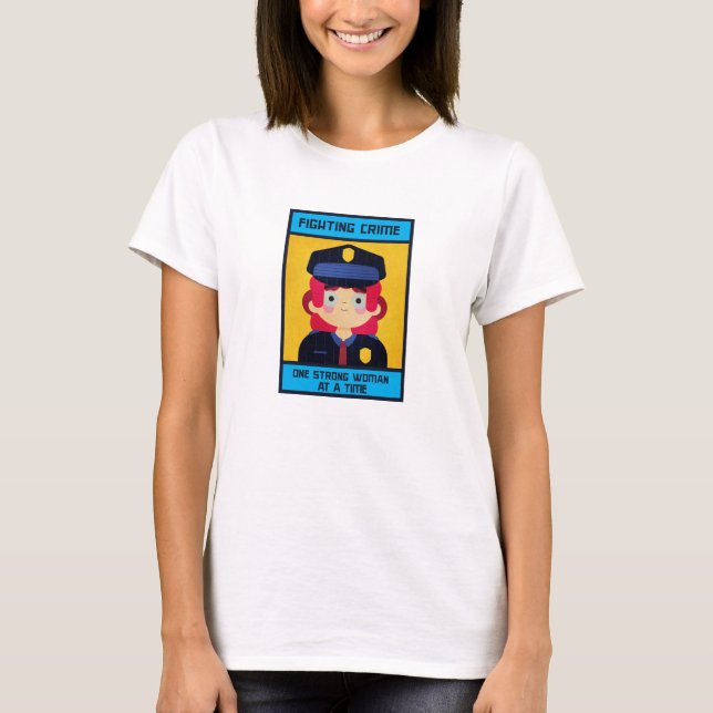 Camiseta Combater O Crime, Uma Mulher Forte De Cada Vez (Frente)