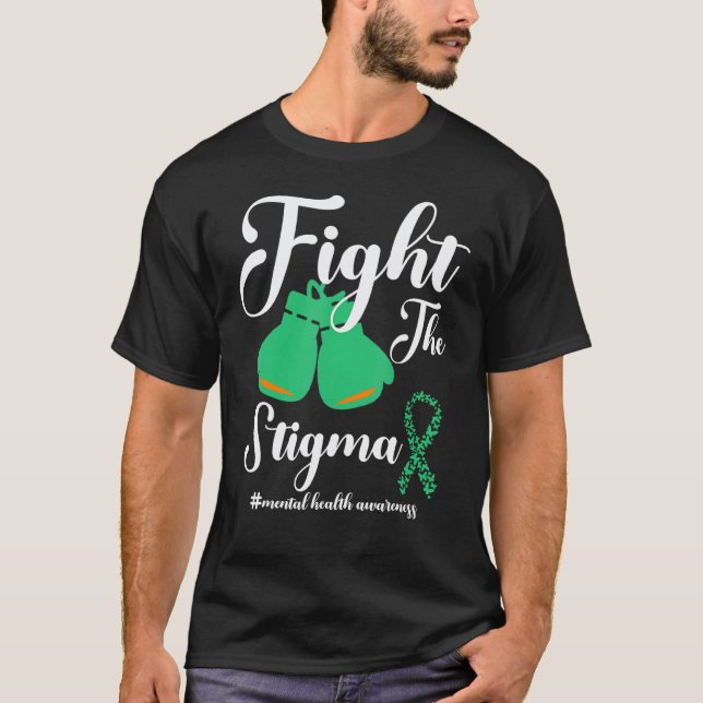 Camiseta Combater O Estigma Conscientização da Saúde Mental (Frente)