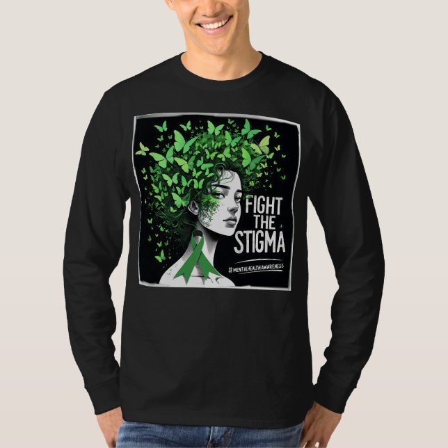 Camiseta Combater O Estigma Conscientização Sobre Saúde Men (Frente)