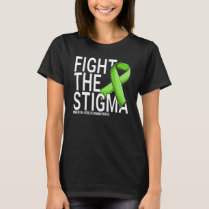 Camiseta Combater O Estigma Faixa Verde Conscientização Sob