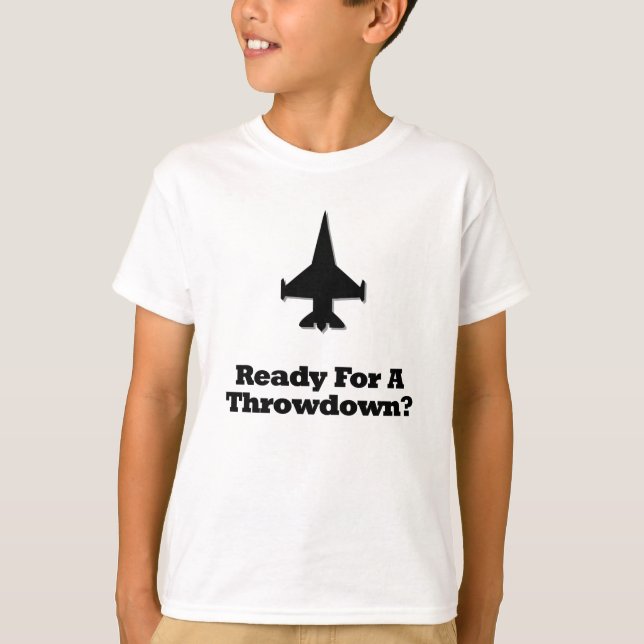 Camiseta Combater O Jato Pronto Para Um Thdown (Frente)
