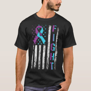 Camiseta Combater o suicídio Sensibilização da bandeira ame