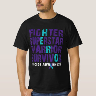 Camiseta Combater Sobrevivência Suicida Sensibilização para