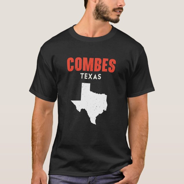 Camiseta Combes Texas EUA State America Viagem Texas (Frente)