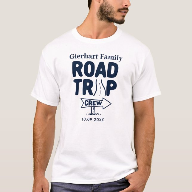Camiseta Combinação anual de férias de Tripulação de Viagem (Frente)