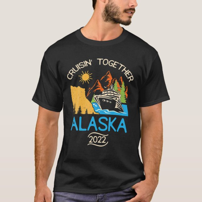 Camiseta Combinação de Amigos Familiares Grupo Alaska Cruis (Frente)