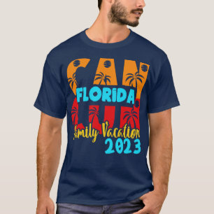 Camiseta Combinação de Casais da Família de Verão Flórida e