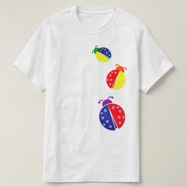Camiseta combinação de cores de ladybug (Frente do Design)