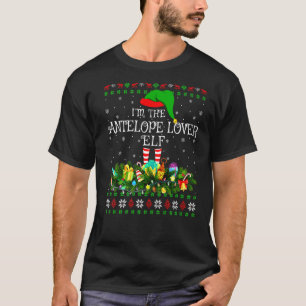 Camiseta Combinação de família feia Eu sou o Antelope Elf C