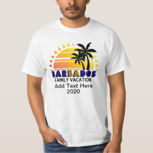 Camiseta Combinação de férias da família Barbados