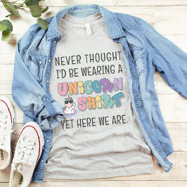 Camiseta Combinação de Festas de aniversário do Unicórnio E