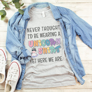 Camiseta Combinação de Festas de aniversário do Unicórnio E
