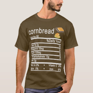 Camiseta combinação de pão de milho e ação de graças