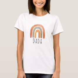 Camiseta Combinação Familiar Dada Boho Rainbow