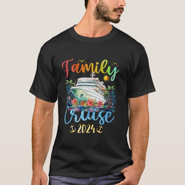 Camiseta Combinação Familiar de Férias de Cruzeiro Familiar (Frente)