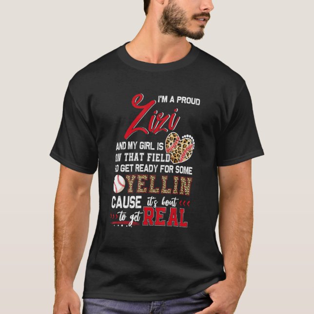 Camiseta Combinação Orgulhosa Da Família Baseball Zizi (Frente)