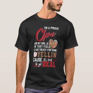 Camiseta Combinação Orgulhosa Da Família De Beisebol Opa