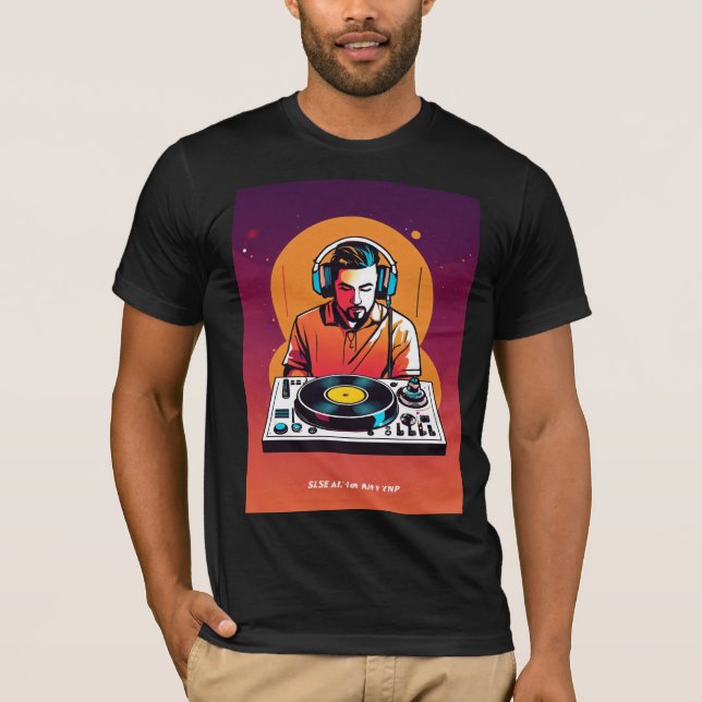 Camiseta Combinação personalizada de DJ - Impressão de arte (Frente)