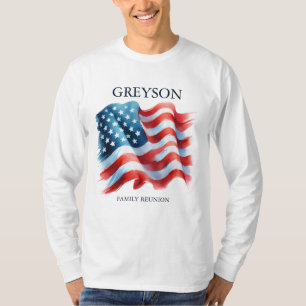Camiseta Combinação Personalizada de Reunião Familiar de 4 