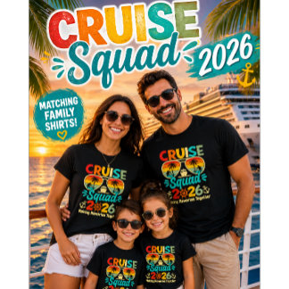 Camiseta Combinando Férias em Família - Cruise Squ