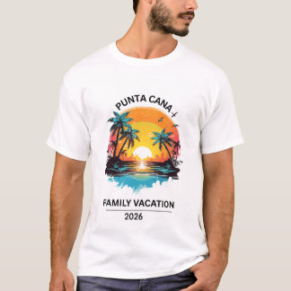 Camiseta Combinando para Férias em Família em Punt