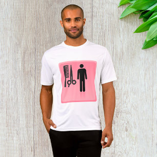 Camiseta Combo e tesoura do corte de ícones do Compro da ba