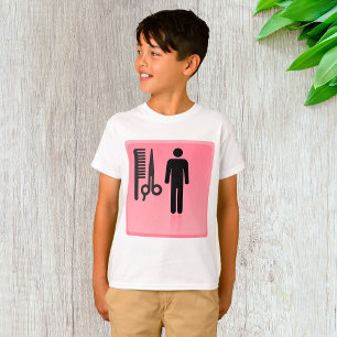 Camiseta Combo e tesoura do corte de ícones do Compro da ba