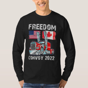 Camiseta Comboio 2022, Canadá e Amrica Freedom Trucker Chee